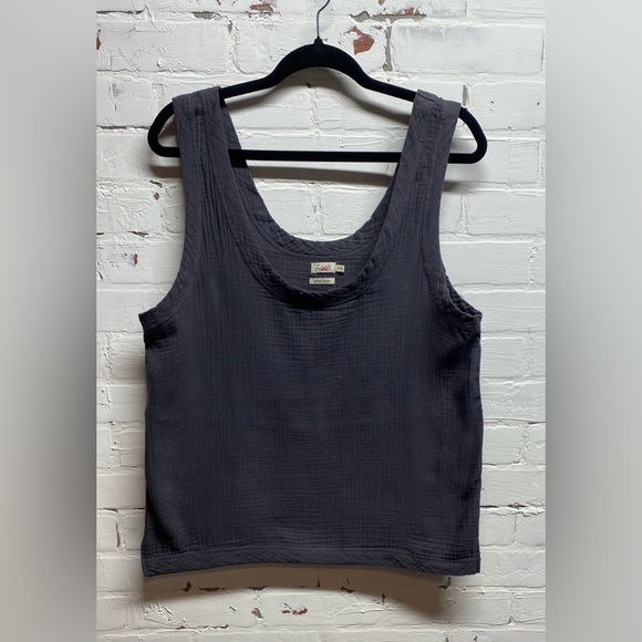 Faherty Tops - NWOT FAHERTY WOMANS DREAM COTTON TANK SIZE MEDIUM IN WASHED BLACK